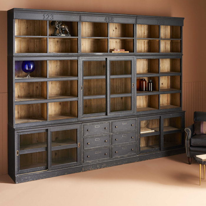 Williston Crum 240Cm H x 300Cm W Wood Library Bookcase Wayfair